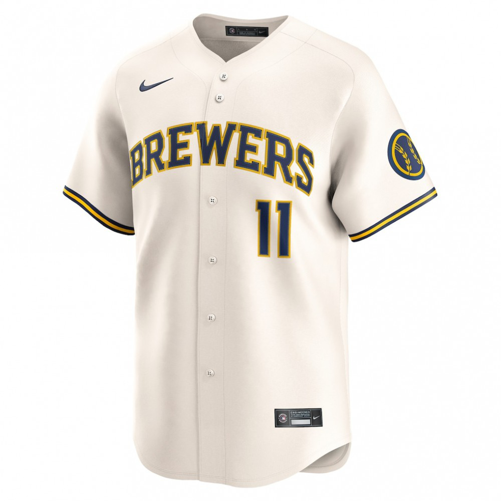 Jackson Chourio Milwaukee Brewers Home Limited Jersey - Cream-Pro Kit Vault | Brand New 26/27 Sports Jerseys
