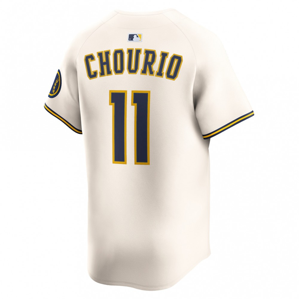 Jackson Chourio Milwaukee Brewers Home Limited Jersey - Cream-Pro Kit Vault | Brand New 26/27 Sports Jerseys