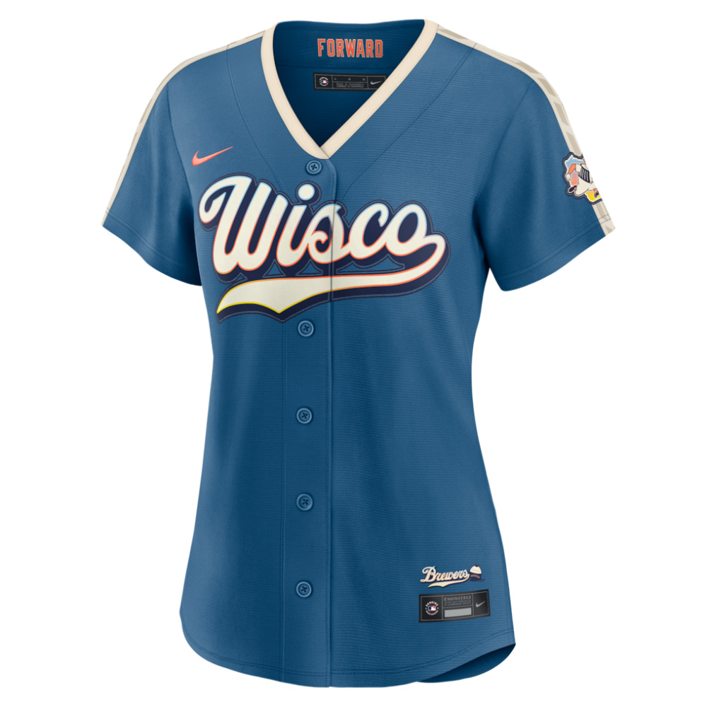 Milwaukee Brewers Women's 2026 City Connect Stadium Jersey - Mineral Blue-Pro Kit Vault | Brand New 26/27 Sports Jerseys