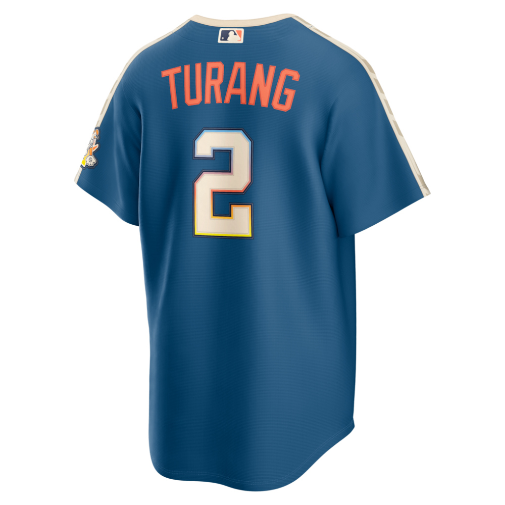 Brice Turang Milwaukee Brewers 2026 City Connect Stadium Jersey - Mineral Blue-Pro Kit Vault | Brand New 26/27 Sports Jerseys