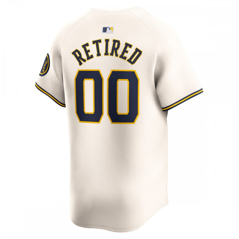 Milwaukee Brewers Home Limited Pick-A-Player Retired Roster Jersey - Cream-Pro Kit Vault | Brand New 26/27 Sports Jerseys