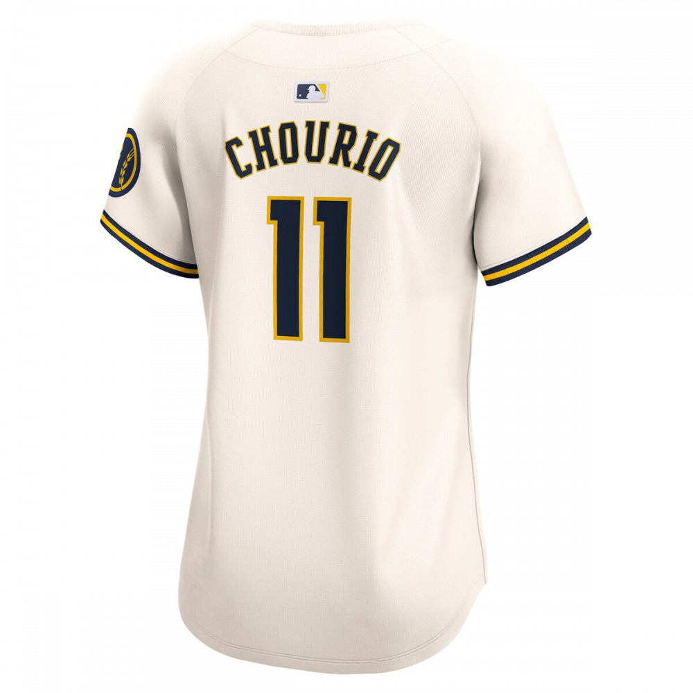 Jackson Chourio Milwaukee Brewers Women's Home Limited Player Jersey - Cream-Pro Kit Vault | Brand New 26/27 Sports Jerseys