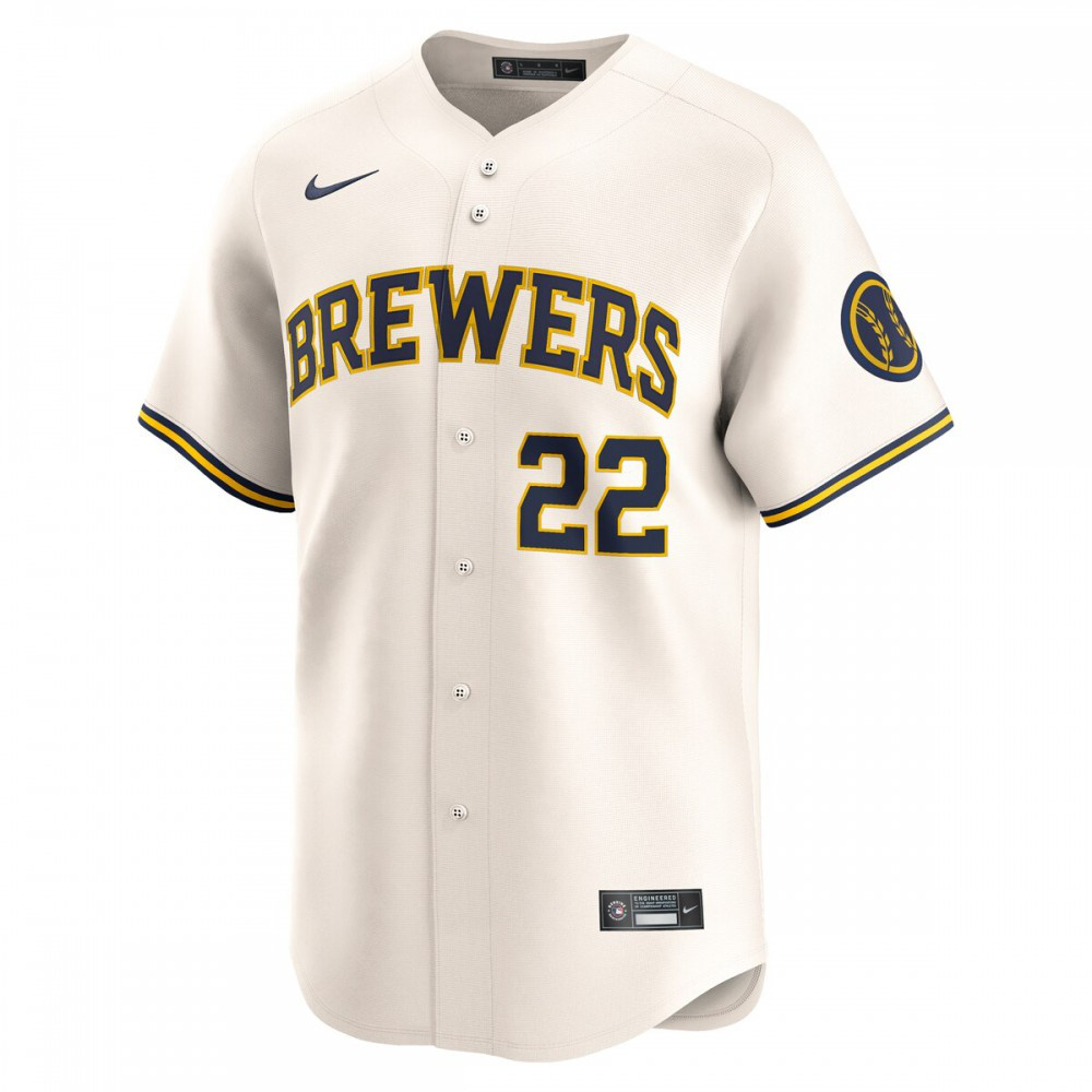 Christian Yelich Milwaukee Brewers Youth Home Limited Player Jersey - Cream-Pro Kit Vault | Brand New 26/27 Sports Jerseys