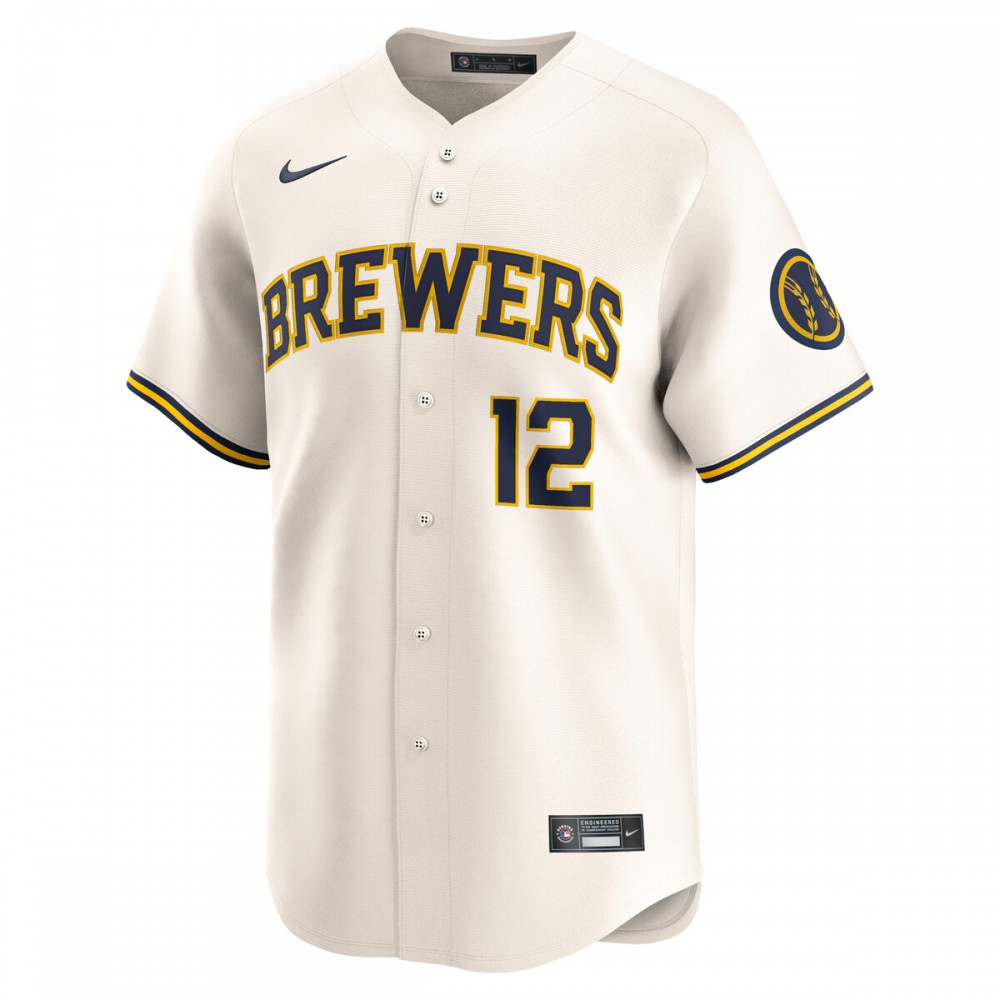 Rhys Hoskins Milwaukee Brewers Home Limited Player Jersey - Cream-Pro Kit Vault | Brand New 26/27 Sports Jerseys