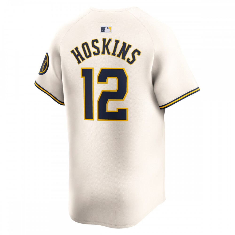 Rhys Hoskins Milwaukee Brewers Home Limited Player Jersey - Cream-Pro Kit Vault | Brand New 26/27 Sports Jerseys