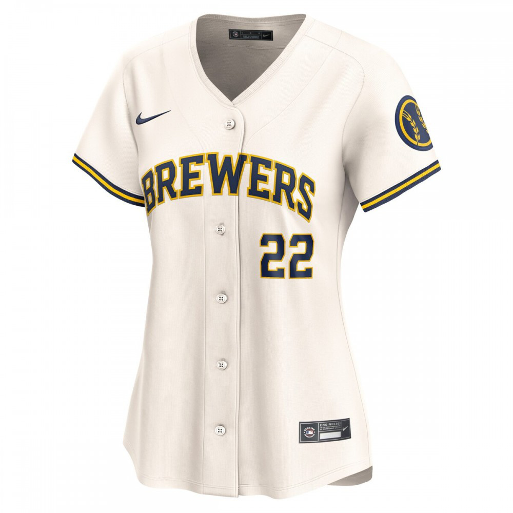 Christian Yelich Milwaukee Brewers Women's Home Limited Player Jersey - Cream-Pro Kit Vault | Brand New 26/27 Sports Jerseys