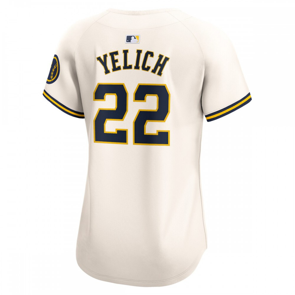 Christian Yelich Milwaukee Brewers Women's Home Limited Player Jersey - Cream-Pro Kit Vault | Brand New 26/27 Sports Jerseys