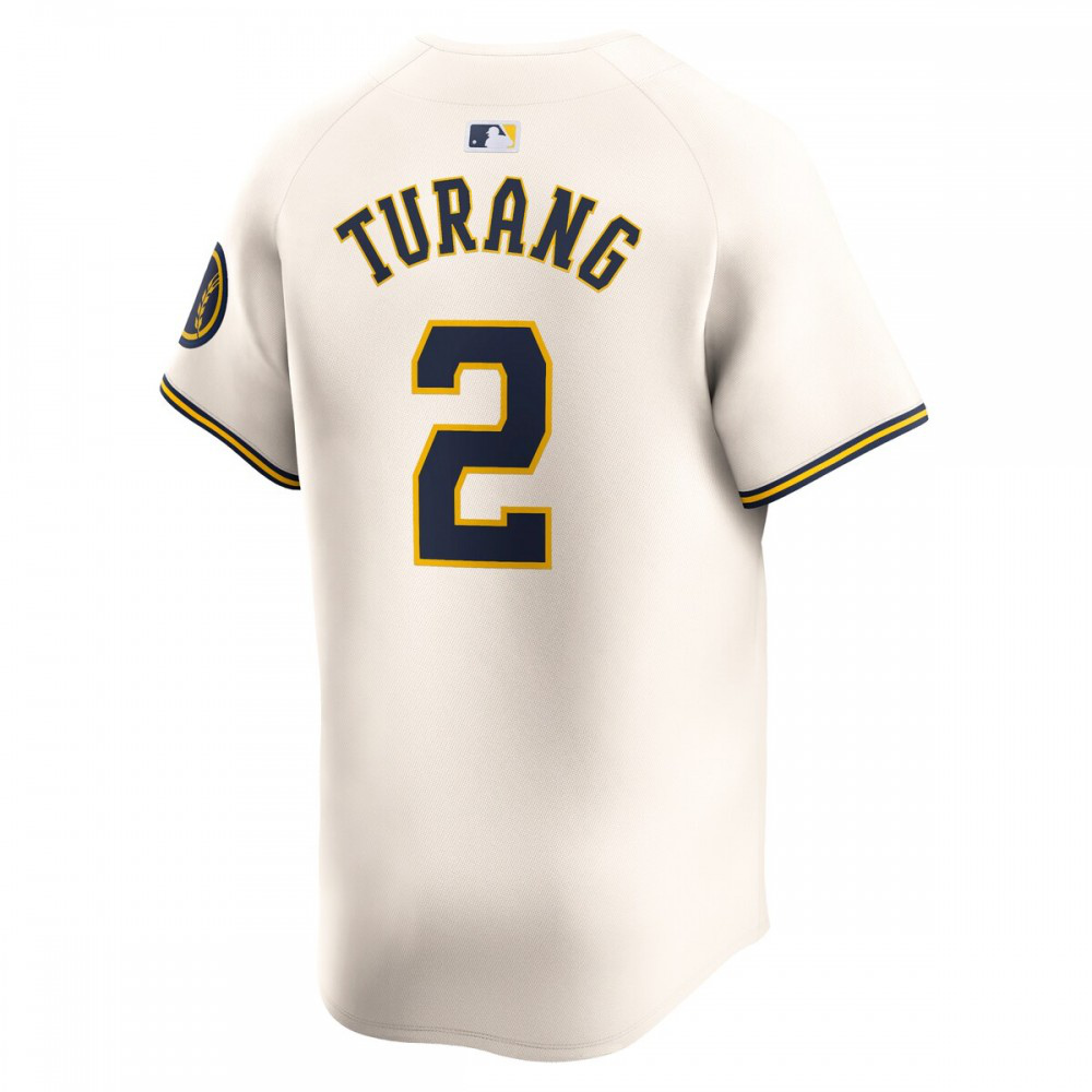 Brice Turang Milwaukee Brewers Home Limited Player Jersey - Cream-Pro Kit Vault | Brand New 26/27 Sports Jerseys