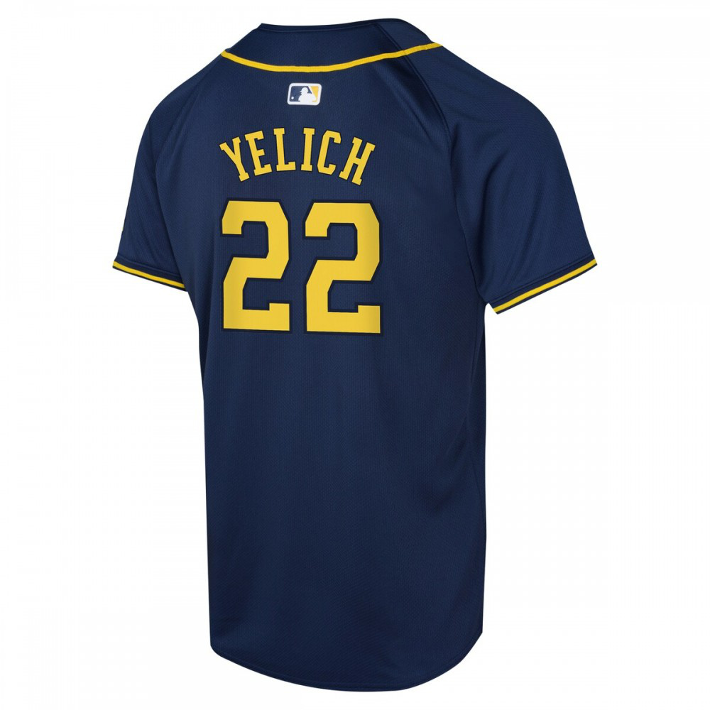 Christian Yelich Milwaukee Brewers Youth Alternate Limited Player Jersey聽鈥?Navy-Pro Kit Vault | Brand New 26/27 Sports Jerseys