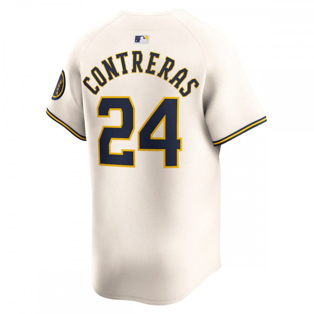 William Contreras Milwaukee Brewers Home Limited Player Jersey - Cream-Pro Kit Vault | Brand New 26/27 Sports Jerseys
