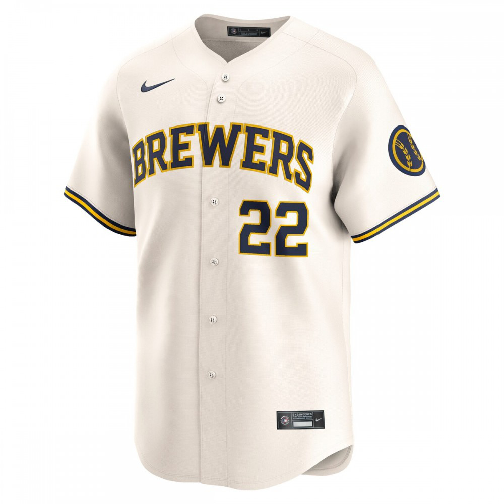 Christian Yelich Milwaukee Brewers Home Limited Player Jersey - Cream-Pro Kit Vault | Brand New 26/27 Sports Jerseys