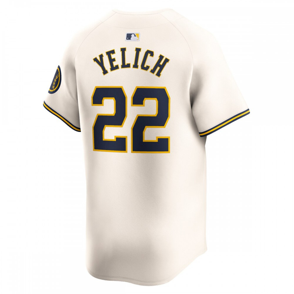 Christian Yelich Milwaukee Brewers Home Limited Player Jersey - Cream-Pro Kit Vault | Brand New 26/27 Sports Jerseys
