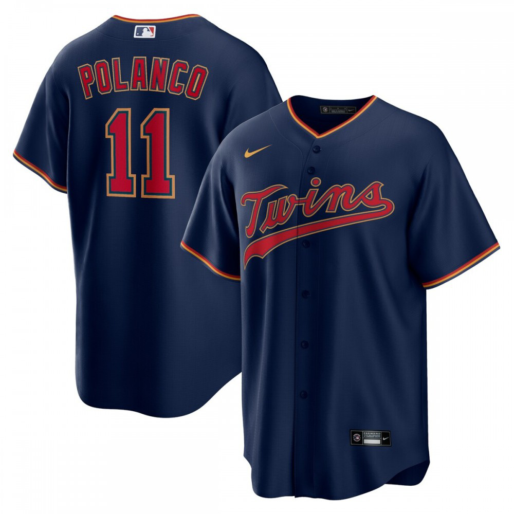 Jorge Polanco Minnesota Twins Alternate Replica Player Name Jersey - Navy-Pro Kit Vault | Brand New 26/27 Sports Jerseys