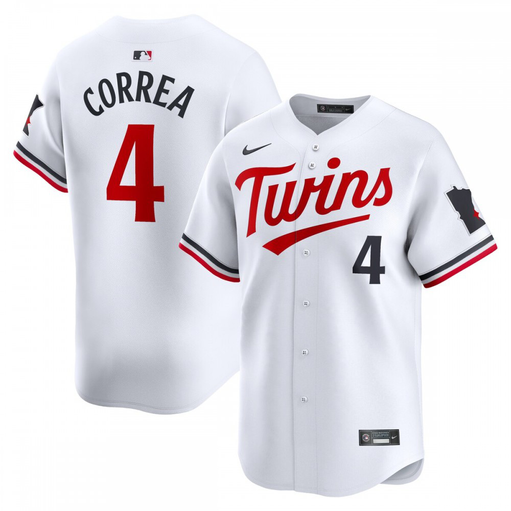 Carlos Correa Minnesota Twins Youth Home Limited Player Jersey - White-Pro Kit Vault | Brand New 26/27 Sports Jerseys