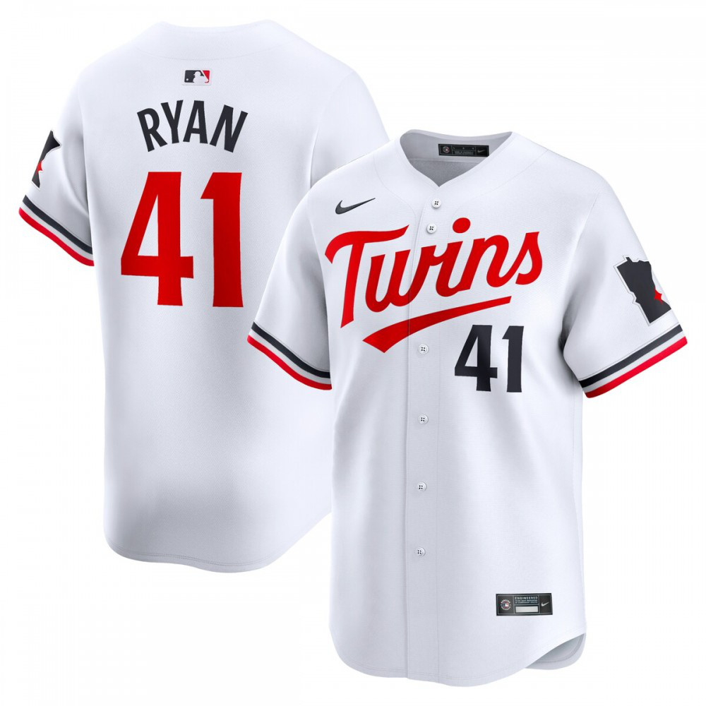 Joe Ryan Minnesota Twins Home Limited Player Jersey - White-Pro Kit Vault | Brand New 26/27 Sports Jerseys