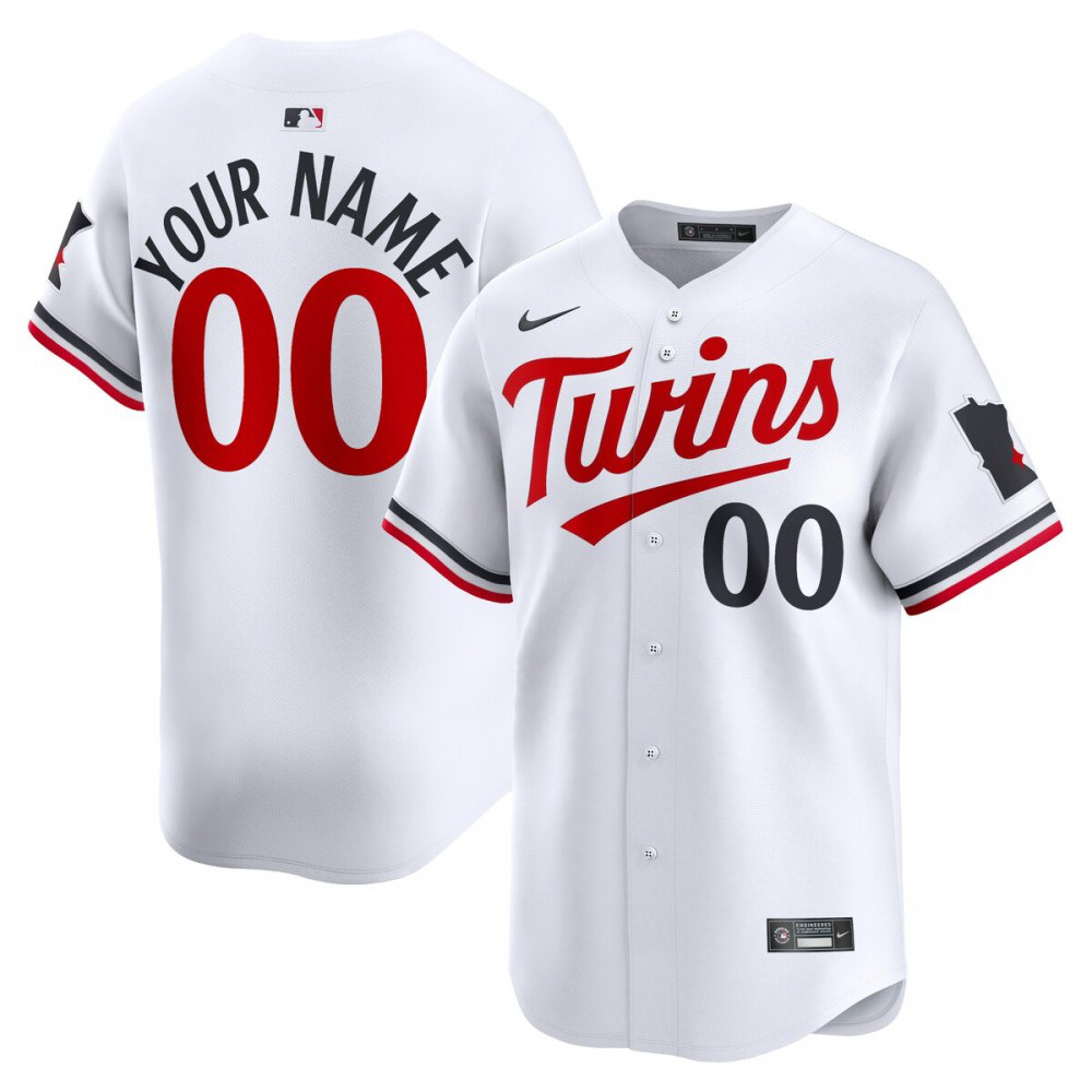 Minnesota Twins Home Limited Custom Jersey - White-Pro Kit Vault | Brand New 26/27 Sports Jerseys