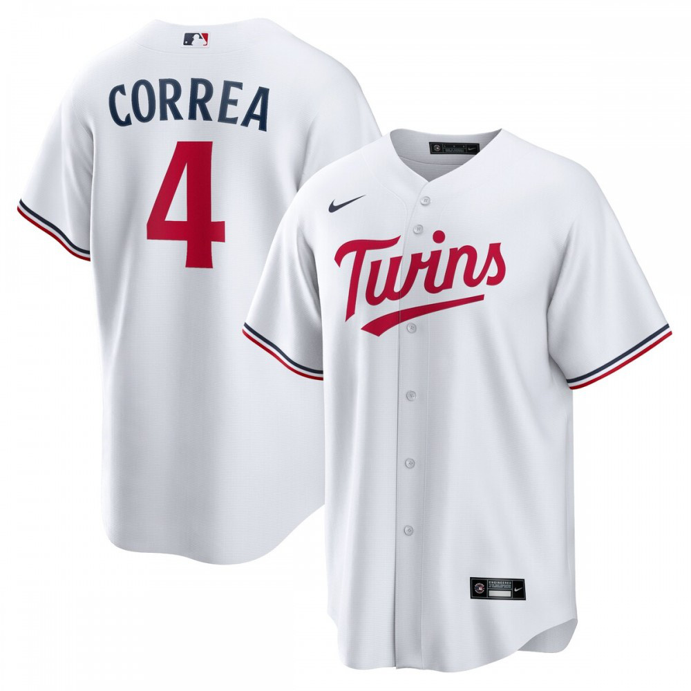 Carlos Correa Minnesota Twins Home Replica Player Jersey - White-Pro Kit Vault | Brand New 26/27 Sports Jerseys
