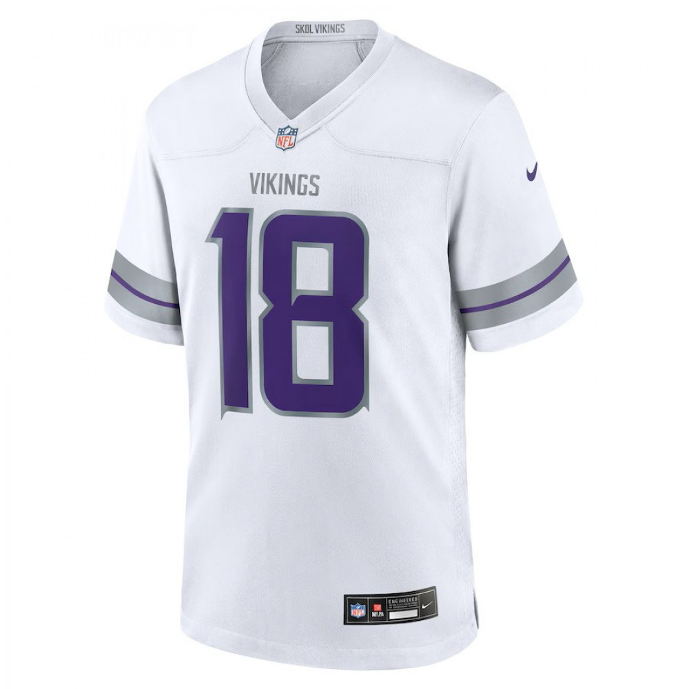 Justin Jefferson Minnesota Vikings Alternate Vapor F.U.S.E. Retired Player Limited Jersey - White-Pro Kit Vault | Brand New 26/27 Sports Jerseys
