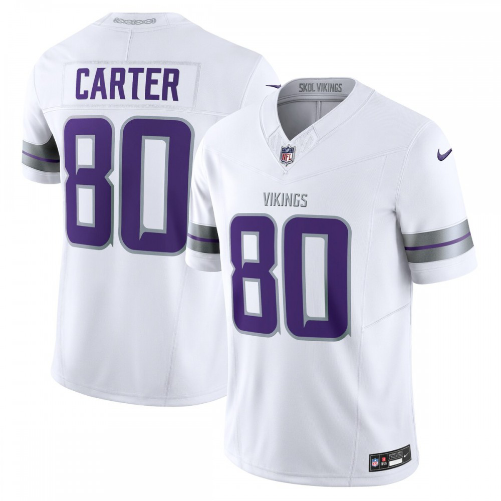 Cris Carter Minnesota Vikings Alternate Vapor F.U.S.E. Retired Player Limited Jersey - White-Pro Kit Vault | Brand New 26/27 Sports Jerseys
