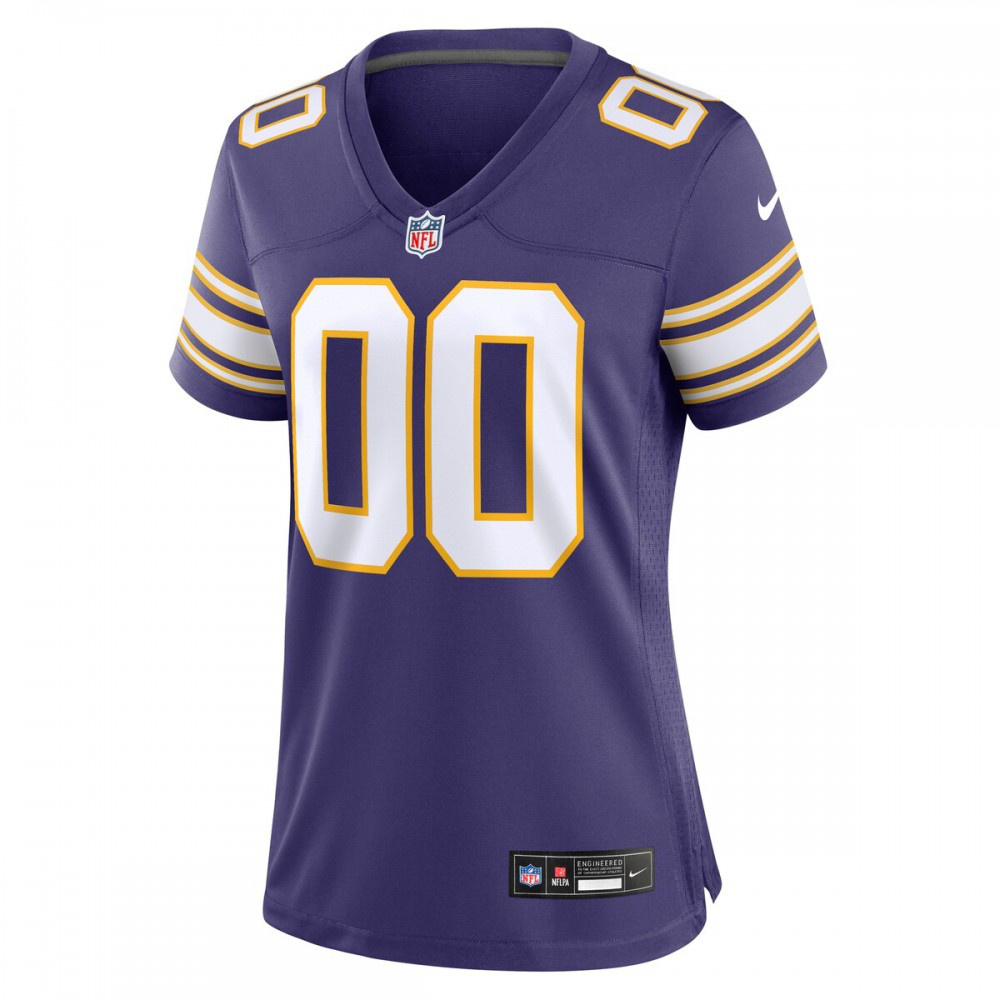 Minnesota Vikings Women's Classic Custom Game Jersey - Purple-Pro Kit Vault | Brand New 26/27 Sports Jerseys