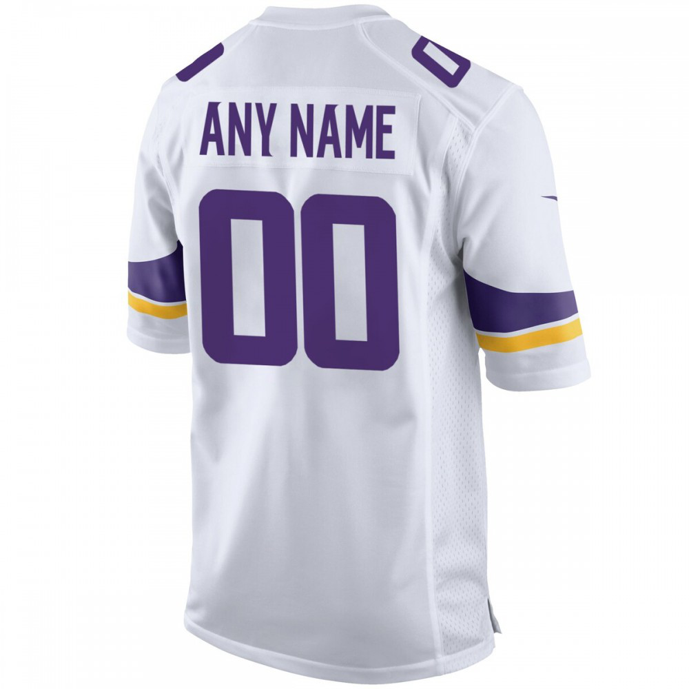 Minnesota Vikings Custom Game Jersey - White-Pro Kit Vault | Brand New 26/27 Sports Jerseys