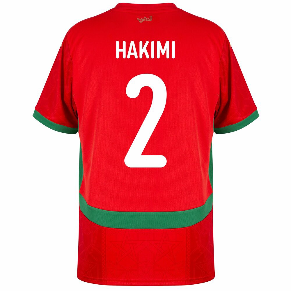 Morocco Men's Hakimi 2 Home Jersey 2024 2025-Pro Kit Vault | Brand New 26/27 Sports Jerseys