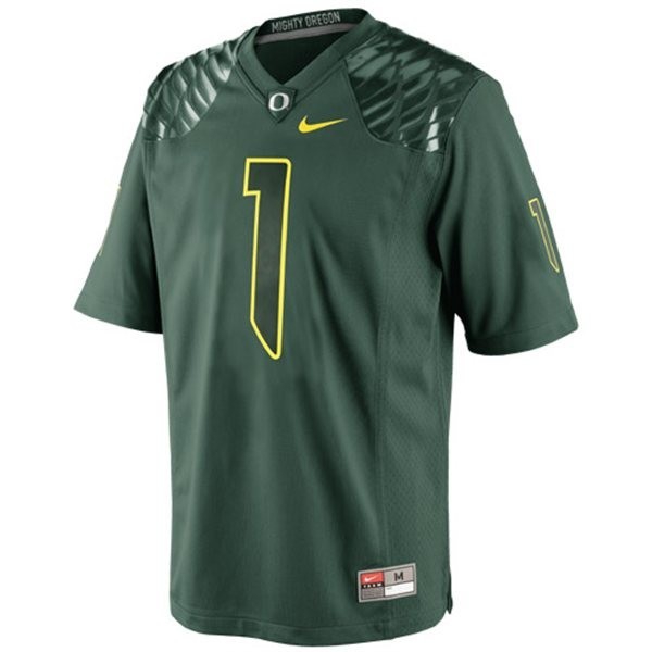 Oregon Ducks Josh Huff #1 Green Youth(Kids) Jersey Nike-Pro Kit Vault | Brand New 26/27 Sports Jerseys