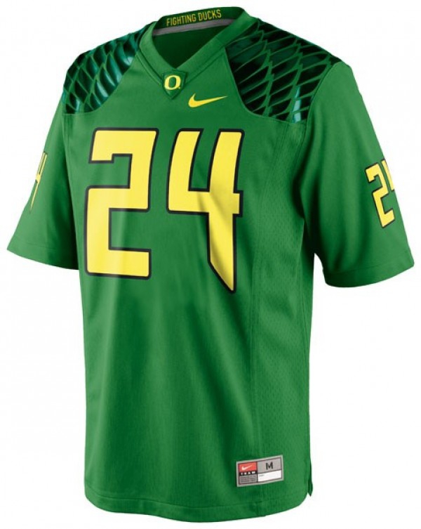 Oregon Ducks Kenjon Barner #24 Apple Green Youth(Kids) Jersey Nike-Pro Kit Vault | Brand New 26/27 Sports Jerseys