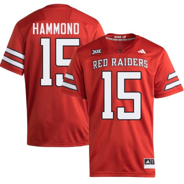 Texas Tech Red Raiders #15 Will Hammond Men Stitch Jersey - Red-Pro Kit Vault | Brand New 26/27 Sports Jerseys