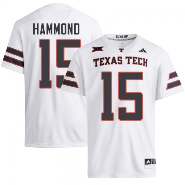 Texas Tech Red Raiders #15 Will Hammond Men Stitch Jersey - White-Pro Kit Vault | Brand New 26/27 Sports Jerseys