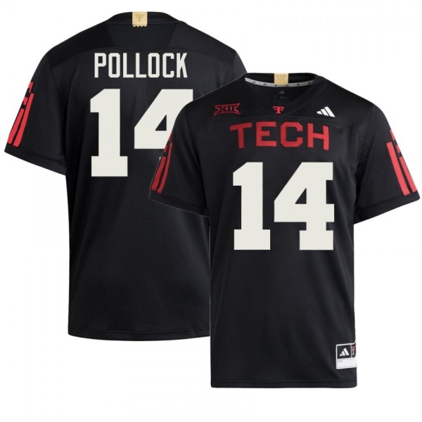 Texas Tech Red Raiders #14 Brice Pollock Men Stitch Jerseys - Black-Pro Kit Vault | Brand New 26/27 Sports Jerseys