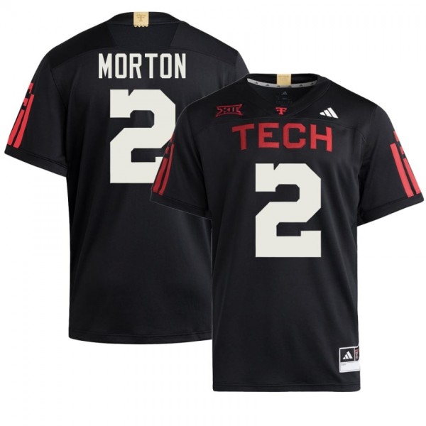 Texas Tech Red Raiders #2 Behren Morton Men Stitch Jersey - Black-Pro Kit Vault | Brand New 26/27 Sports Jerseys