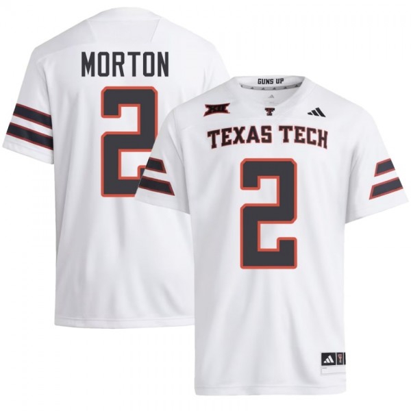 Texas Tech Red Raiders #2 Behren Morton Men Stitch Jersey - White-Pro Kit Vault | Brand New 26/27 Sports Jerseys
