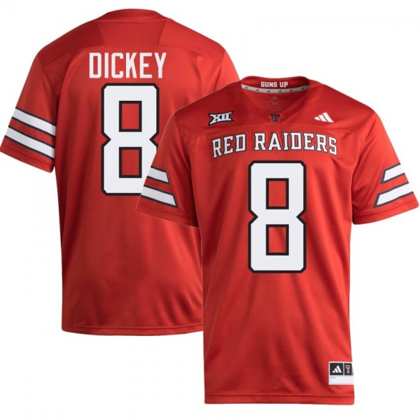 Texas Tech Red Raiders #8 Cameron Dickey Men Stitch Jersey - Red-Pro Kit Vault | Brand New 26/27 Sports Jerseys