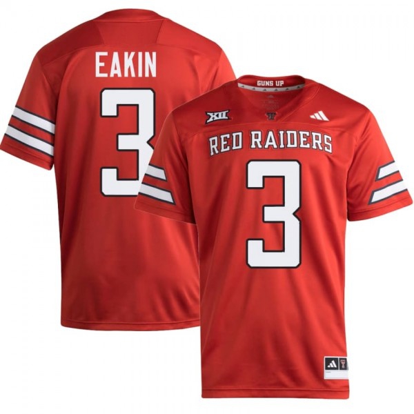 Texas Tech Red Raiders #3 Coy Eakin Men Stitch Jerseys - Red-Pro Kit Vault | Brand New 26/27 Sports Jerseys