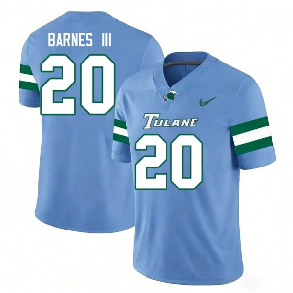 Tulane Green Wave #20 Arnold Barnes III Men Stitch Jerseys - Blue-Pro Kit Vault | Brand New 26/27 Sports Jerseys
