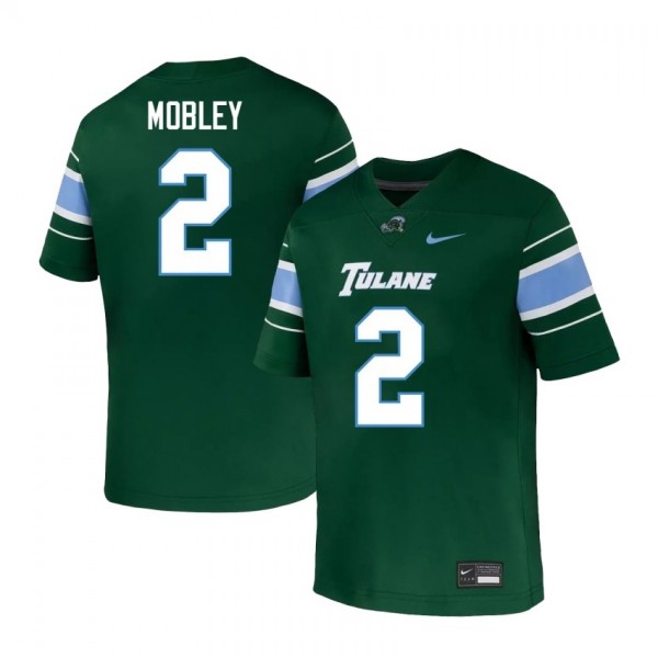 Tulane Green Wave #2 Zuberi Mobley Men Stitch Jerseys - Green-Pro Kit Vault | Brand New 26/27 Sports Jerseys