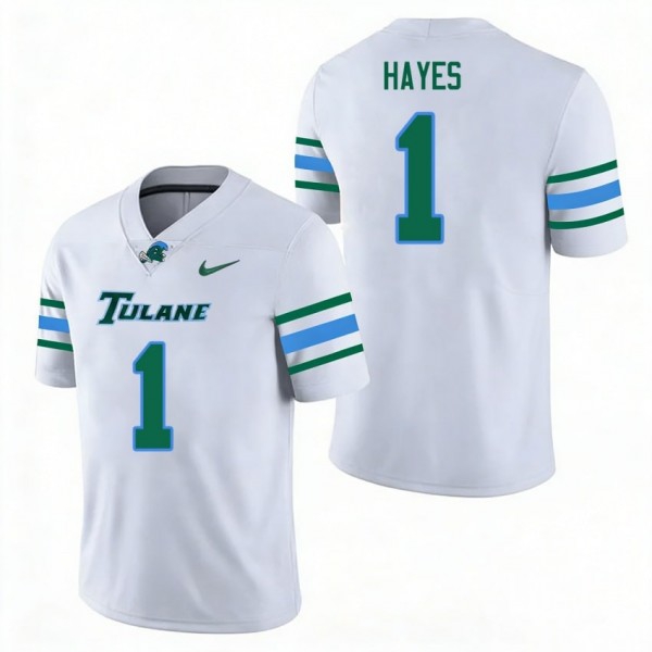 Tulane Green Wave #1 Omari Hayes Men Stitch Jersey - White-Pro Kit Vault | Brand New 26/27 Sports Jerseys