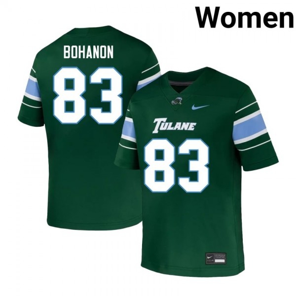 Tulane Green Wave #83 Bryce Bohanon Women Stitch Jersey - Green-Pro Kit Vault | Brand New 26/27 Sports Jerseys