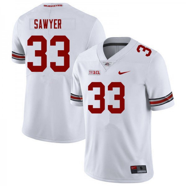 Nike Ohio State Buckeyes #33 Jack Sawyer Men Stitch Jersey - White-Pro Kit Vault | Brand New 26/27 Sports Jerseys