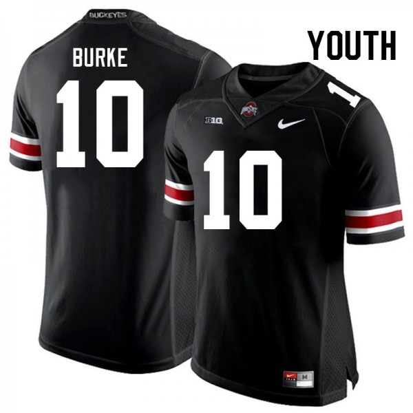 Nike Ohio State Buckeyes #10 Denzel Burke Youth Stitch Jersey - Black-Pro Kit Vault | Brand New 26/27 Sports Jerseys