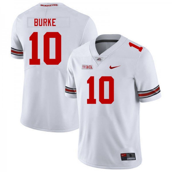 Nike Ohio State Buckeyes #10 Denzel Burke Men Stitch Jersey - White-Pro Kit Vault | Brand New 26/27 Sports Jerseys