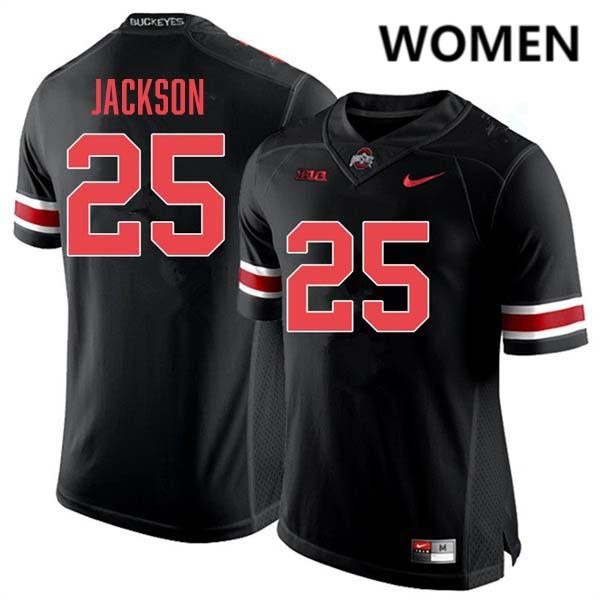 Women's Ohio State Buckeyes #25 Bo Jackson Blackout Nike Stitch Jerseys-Pro Kit Vault | Brand New 26/27 Sports Jerseys