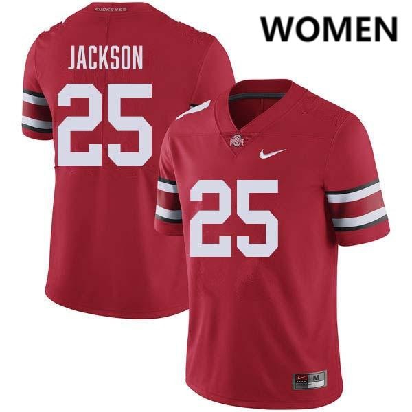 Women's Ohio State Buckeyes #25 Bo Jackson Red Nike Stitch Jersey-Pro Kit Vault | Brand New 26/27 Sports Jerseys