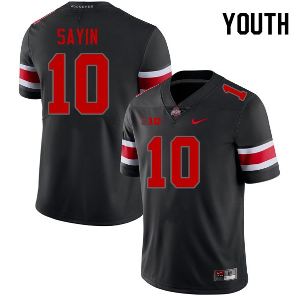 Youth Ohio State Buckeyes #10 Julian Sayin Blackout Nike Stitch Jersey-Pro Kit Vault | Brand New 26/27 Sports Jerseys
