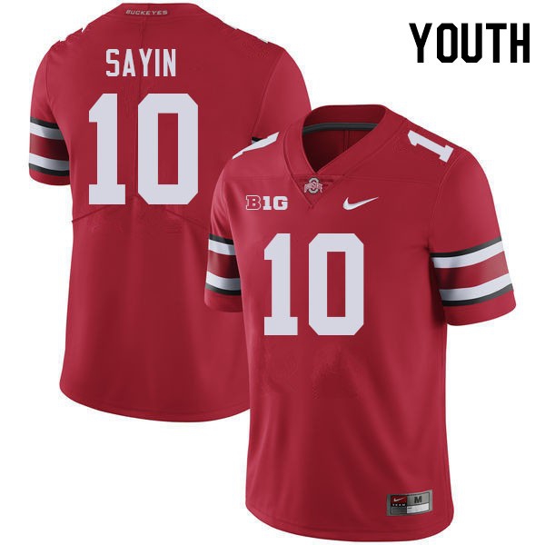 Youth Ohio State Buckeyes #10 Julian Sayin Red Nike Stitch Jerseys-Pro Kit Vault | Brand New 26/27 Sports Jerseys