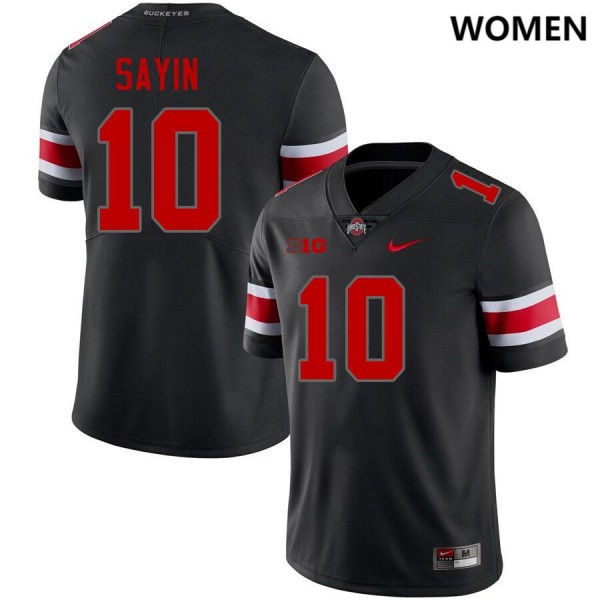 Women's Ohio State Buckeyes #10 Julian Sayin Blackout Nike Stitch Jersey-Pro Kit Vault | Brand New 26/27 Sports Jerseys