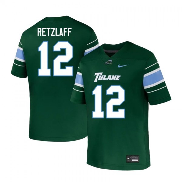 Tulane Green Wave #12 Jake Retzlaff Men Stitch Jerseys - Green-Pro Kit Vault | Brand New 26/27 Sports Jerseys