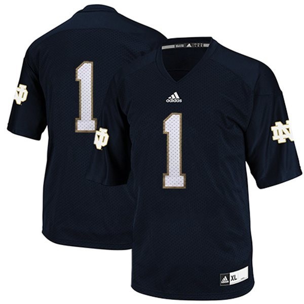 Notre Dame Fighting Irish Louis Nix III #1 Blue Men Stitch Jersey Adidas-Pro Kit Vault | Brand New 26/27 Sports Jerseys