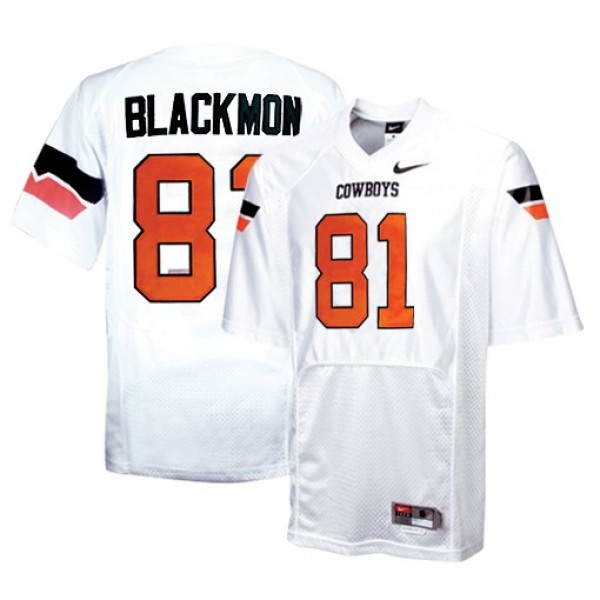 Men Oklahoma State Cowboys #81 Justin Blackmon White Nike Stitch Jersey-Pro Kit Vault | Brand New 26/27 Sports Jerseys
